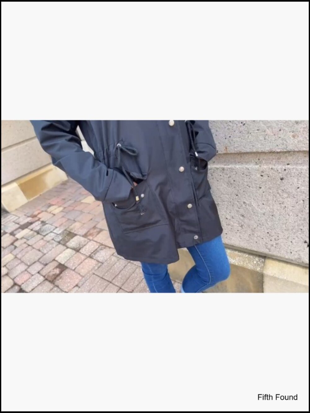 Women's Waterproof Rain Jacket Lightweight Hooded Trench Coat Windbreaker - Picture 7 of 7